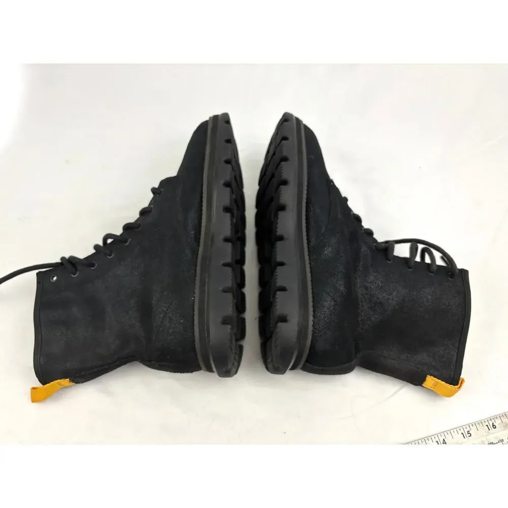 Skechers Black‎ Suede Leather Lace Up Boots 7.5 Women's Ankle On the Go